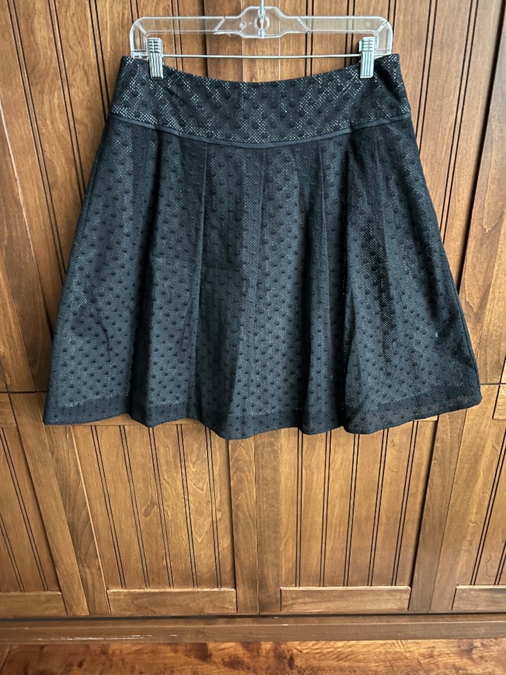 Talbots Black Pleated A-Line Skirt Size 8P